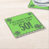 Zum Glück 50. Geburtstag Untersetzer (angewinkelt)