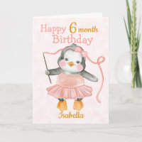 Zum Glück 6 Monate Geburtstag Penguin Ballerina Pi