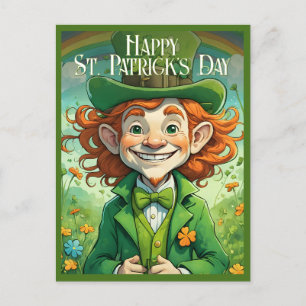 Zum Glück am St. Patrick's Day Feiertagspostkarte