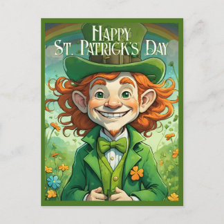 Zum Glück am St. Patrick's Day Feiertagspostkarte