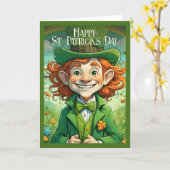 Zum Glück am St. Patrick's Day Karte (Gelbe Blume)