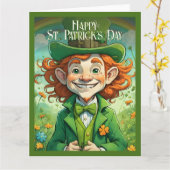 Zum Glück am St. Patrick's Day Karte (Gelbe Blume)