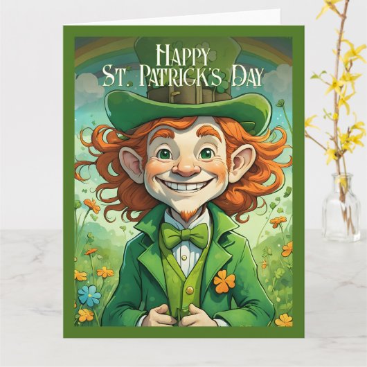 Zum Glück am St. Patrick's Day Karte (Gelbe Blume)