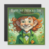Zum Glück am St. Patrick's Day Magnetkarte (Vorne/Hinten)