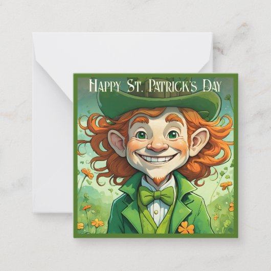 Zum Glück am St. Patrick's Day Mitteilungskarte (Vorderseite)