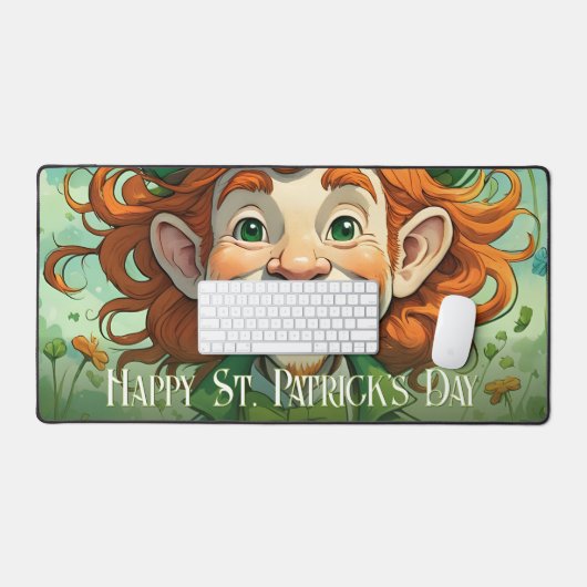 Zum Glück am St. Patrick's Day Schreibtischunterlage (Tastatur & Maus)