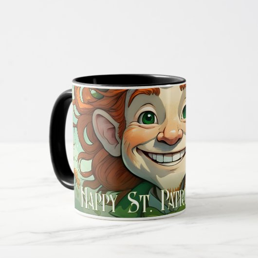 Zum Glück am St. Patrick's Day Tasse (Vorderseite Links)