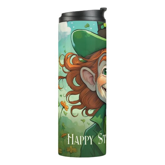 Zum Glück am St. Patrick's Day Thermosbecher (Nach links gedreht)