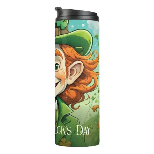 Zum Glück am St. Patrick's Day Thermosbecher (Nach rechts gedreht)