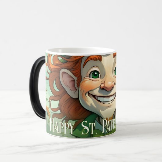 Zum Glück am St. Patrick's Day Verwandlungstasse (Vorderseite Links)