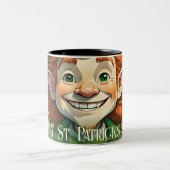 Zum Glück am St. Patrick's Day Zweifarbige Tasse (Mittel)