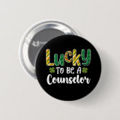Zum Glück Beraterschule St Patrick's Day Button (Vorne & Hinten)