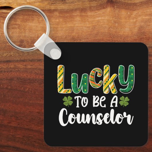 Zum Glück Beraterschule St Patrick's Day Schlüsselanhänger (Vorderseite)