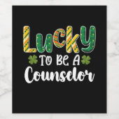 Zum Glück Beraterschule St Patrick's Day Weinetikett (Einzelnes Label)