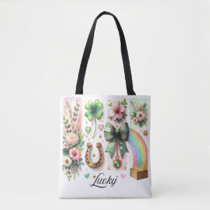 Zum Glück Brushstroke, St. Patrick's Day Tasche