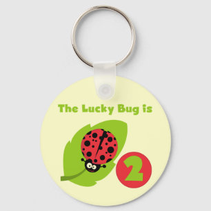 Zum Glück Bug 2. Geburtstag T - Shirt und Geschenk Schlüsselanhänger