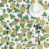 Zum Glück Coins & Green Kleeblatts St Patricks Day Tischdecke