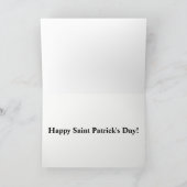 Zum Glück die Irish Saint Patrick's Day Card Karte (Innenseite)