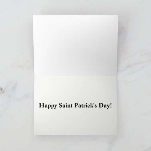 Zum Glück die Irish Saint Patrick's Day Card Karte (Innenseite)