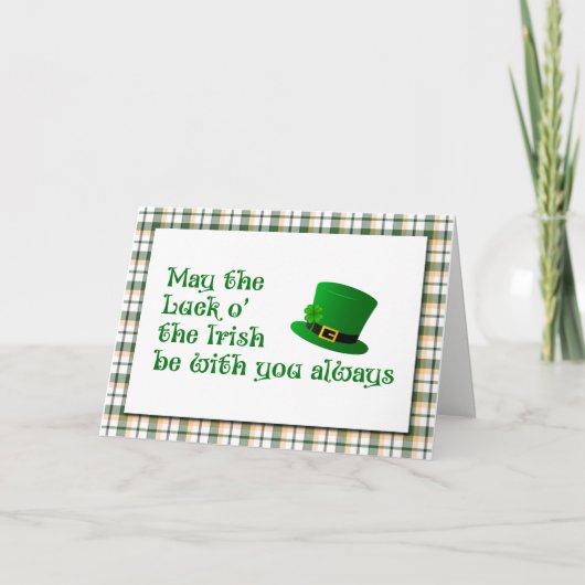Zum Glück die Irish Saint Patrick's Day Card Karte (Vorderseite)