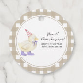 Zum Glück Duck Baby Duwer Pop! Wenn sie Pop Geschenkanhänger (Rückseite)