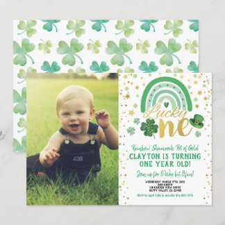 Zum Glück ein erstes Geburtstagsfest St Patrick's  Einladung