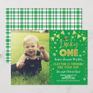 Zum Glück ein erstes Geburtstagsfest St Patrick's  Einladung