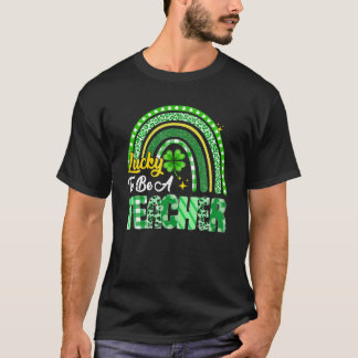 Zum Glück ein Lehrer zu sein Regenbogenlehrer St P T-Shirt