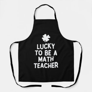 Zum Glück ein Mathematiklehrer St Patricks Day Iri Schürze