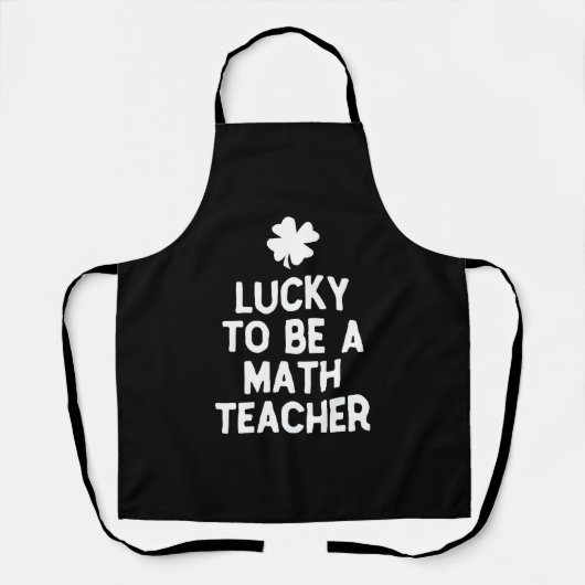 Zum Glück ein Mathematiklehrer St Patricks Day Iri Schürze (Vorderseite)