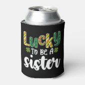 Zum Glück ein Schwesterfamilie St Patrick's Day zu Dosenkühler (Kanne Vorderseite)