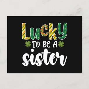 Zum Glück ein Schwesterfamilie St Patrick's Day zu Postkarte