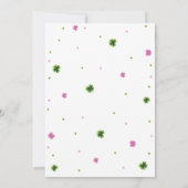 Zum Glück ein St. Patrick's Day Girl zum ersten Ge Einladung (Rückseite)