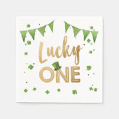 Zum Glück ein St. Patrick's Day Paper Napkin Clove Serviette (Vorderseite)