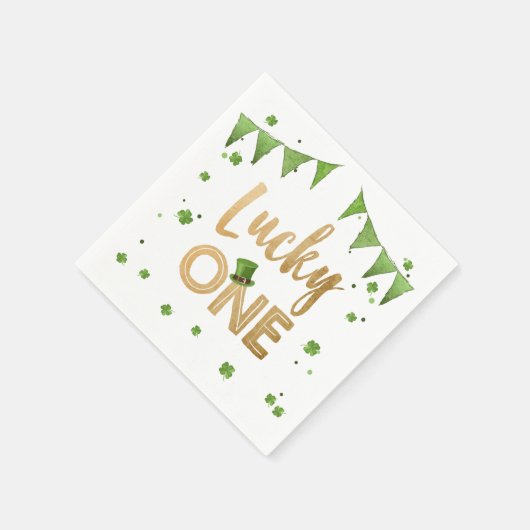 Zum Glück ein St. Patrick's Day Paper Napkin Clove Serviette (Ecke)