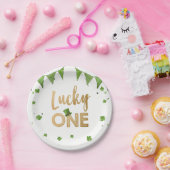 Zum Glück ein St Patrick's Day Paper Plate Clover  Pappteller (Party)