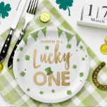 Zum Glück ein St Patrick's Day Paper Plate Clover  Pappteller<br><div class="desc">Ich finde,  ich finde es toll,  dass du dich für deine kleine Geburtstagsfeier begeistert! Zum Glück ein St. Patrick's Day Erster Geburtstag Thema.</div>