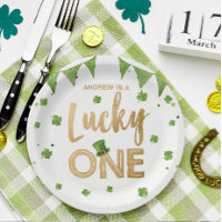 Zum Glück ein St Patrick's Day Paper Plate Clover