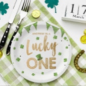 Zum Glück ein St Patrick's Day Paper Plate Clover  Pappteller