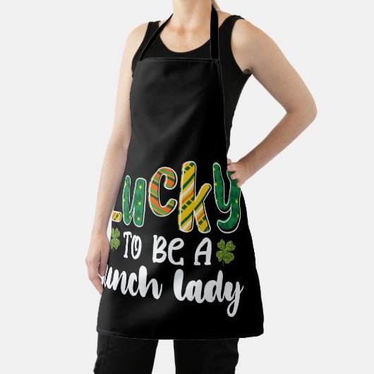 Zum Glück eine Lunch Lady School St Patrick's Day Schürze (InSitu)