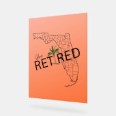 Zum Glück ermüdet Florida Map und Tropical Palm Tr Acrylschild (Winkel)