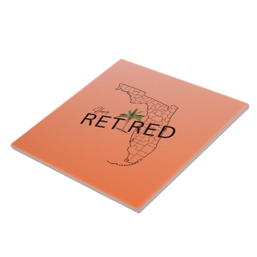 Zum Glück ermüdet Florida Map und Tropical Palm Tr Fliese (Seite)