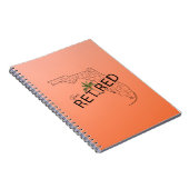 Zum Glück ermüdet Florida Map und Tropical Palm Tr Notizblock (Rechte Seite)