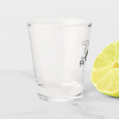 Zum Glück ermüdet Florida Map und Tropical Palm Tr Schnapsglas (Links)