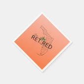 Zum Glück ermüdet Florida Map und Tropical Palm Tr Serviette (Ecke)