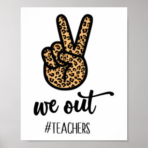 Zum Glück für Lehrer am letzten Tag der Schule Fra Poster