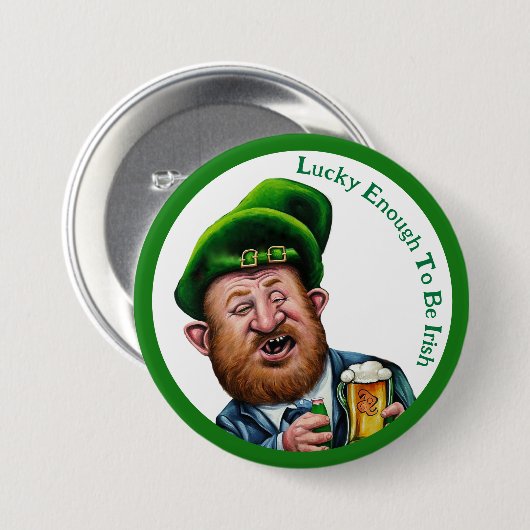 Zum Glück genug, um irisch zu sein - St Patrick's  Button (Vorne & Hinten)