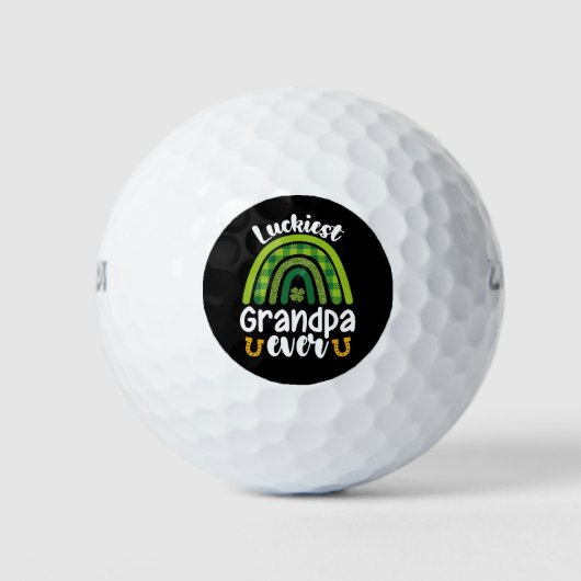 Zum Glück Großvater je Familie St Patrick's Day Golfball (Vorderseite)