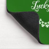 Zum Glück Grüne Kleeblätter St. Patrick's Day Mousepad (Ecke)