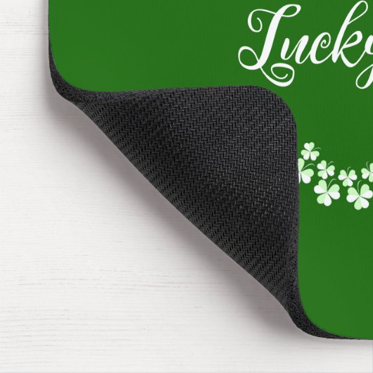 Zum Glück Grüne Kleeblätter St. Patrick's Day Mousepad (Ecke)